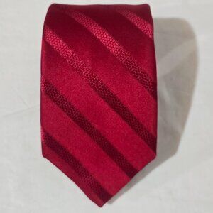 Robert Talbott Carmel Hand Sewn Made in USA Silk Necktie Red Red Stripe